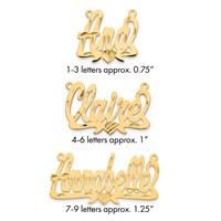 10K Yellow Gold Diamond-cut Heart Name Plate view 1