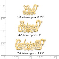 10K Yellow Gold Diamond-cut Heart Name Plate view 3