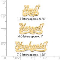 10K Yellow Gold Diamond-cut Name Plate view 3