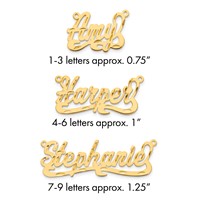 10K Yellow Gold Diamond-cut Name Plate view 1