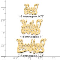 10K Yellow Gold Diamond-cut Name Plate view 3