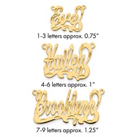 10K Yellow Gold Diamond-cut Name Plate view 1