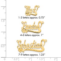 10K Yellow Gold Diamond-cut Heart Name Plate view 3