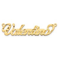 10K Yellow Gold Diamond-cut Name Plate view 5