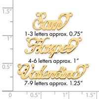 10K Yellow Gold Diamond-cut Name Plate view 2