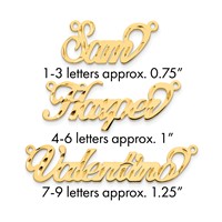 10K Yellow Gold Diamond-cut Name Plate view 1