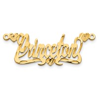 10K Yellow Gold Diamond-cut Hearts Name Plate view 5