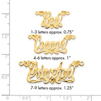 10K Yellow Gold Diamond-cut Hearts Name Plate view 3