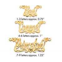 10K Yellow Gold Diamond-cut Hearts Name Plate view 1