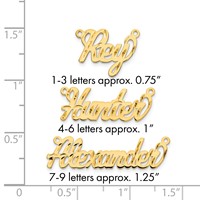 10K Yellow Gold Diamond-cut Name Plate view 3