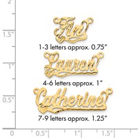 10K Yellow Gold Diamond-cut Heart Name Plate view 3