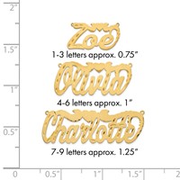 10K Yellow Gold Satin Diamond-cut Heart Name Plate view 3