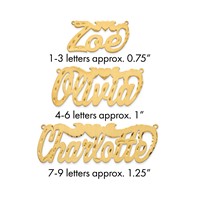 10K Yellow Gold Satin Diamond-cut Heart Name Plate view 1