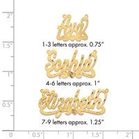 10K Yellow Gold Satin Diamond-cut Name Plate view 3