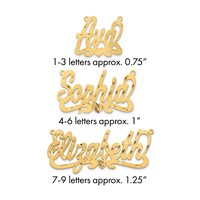 10K Yellow Gold Satin Diamond-cut Name Plate view 1
