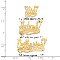 10K Yellow Gold Satin Diamond-cut Heart Name Plate view 3
