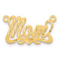 10K Yellow Gold Satin Diamond-cut Heart Name Plate view 2