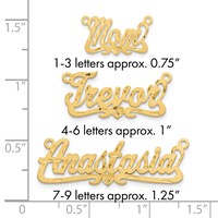 10K Yellow Gold Satin Diamond-cut Heart Name Plate view 3