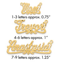 10K Yellow Gold Satin Diamond-cut Heart Name Plate view 1