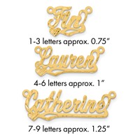 10K Yellow Gold Satin Diamond-cut Heart Name Plate view 1