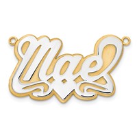 10K 3D Two-tone Polished Name Plate view 2