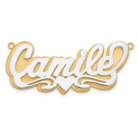 10K 3D Two-tone Polished Name Plate view 3
