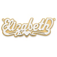 10K 3D Two-tone Polished Name Plate view 4