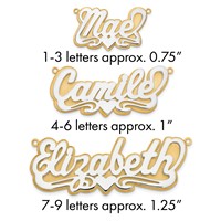 10K 3D Two-tone Polished Name Plate view 1