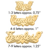 10K Yellow Gold 3D Polished Heart Name Plate view 1