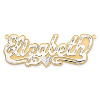 10K 3D Two-tone Diamond-cut Name Plate view 4