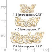 10K 3D Two-tone Diamond-cut Name Plate view 5