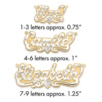10K 3D Two-tone Diamond-cut Name Plate view 1