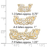 10K 3D Two-tone Satin Diamond-cut Name Plate view 5