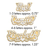 10K 3D Two-tone Satin Diamond-cut Name Plate view 1