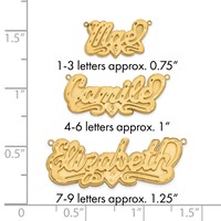 10K Yellow Gold 3D Satin Diamond-cut Heart Name Plate view 3