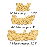 10K Yellow Gold 3D Satin Diamond-cut Heart Name Plate view 1