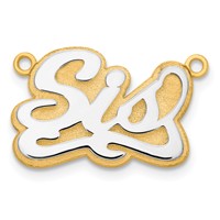 10K 3D Two-tone Polished Name Plate view 2