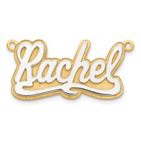 10K 3D Two-tone Polished Name Plate view 3