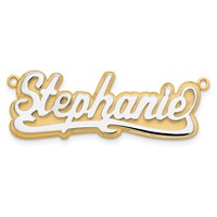 10K 3D Two-tone Polished Name Plate view 4