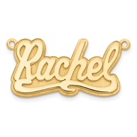 10K Yellow Gold 3D Polished Name Plate view 4
