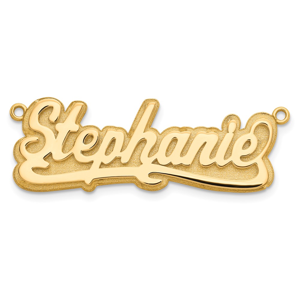 10K Yellow Gold 3D Polished Name Plate