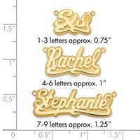 10K Yellow Gold 3D Polished Name Plate view 3