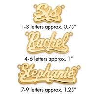 10K Yellow Gold 3D Polished Name Plate view 1