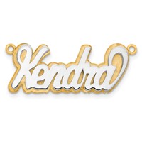 10K 3D Two-tone Polished Name Plate view 3