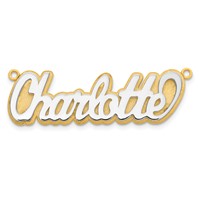 10K 3D Two-tone Polished Name Plate view 4