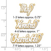 10K 3D Two-tone Polished Name Plate view 5