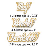 10K 3D Two-tone Polished Name Plate view 1