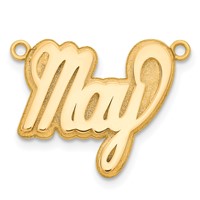 10K Yellow Gold 3D Polished Name Plate view 2
