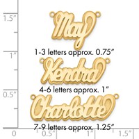 10K Yellow Gold 3D Polished Name Plate view 3