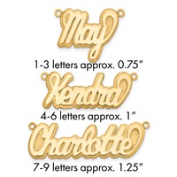 10K Yellow Gold 3D Polished Name Plate view 1